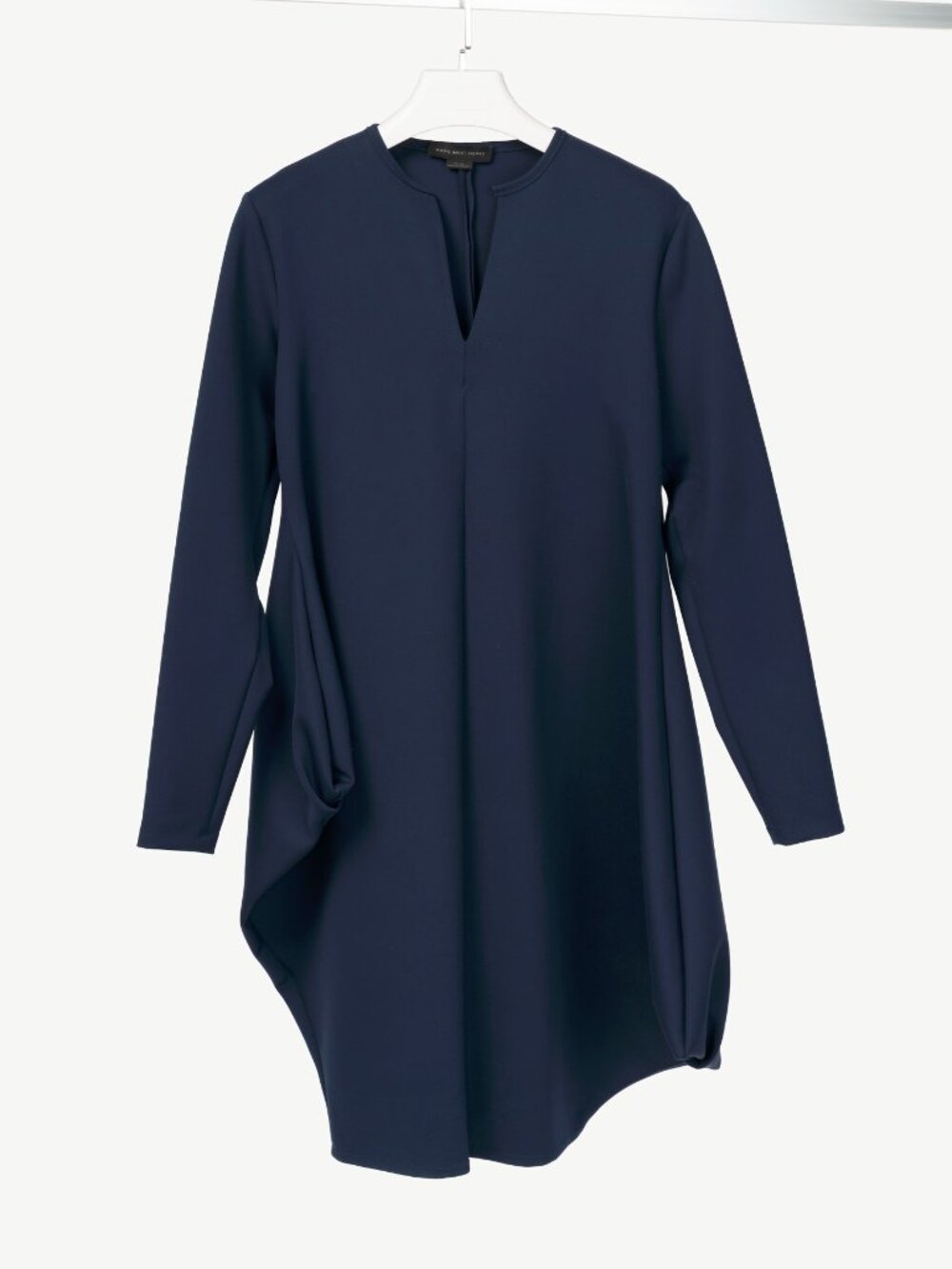 Marie Saint Pierre Ashes Navy Fine Scuba Asymmetrical Mini Dress